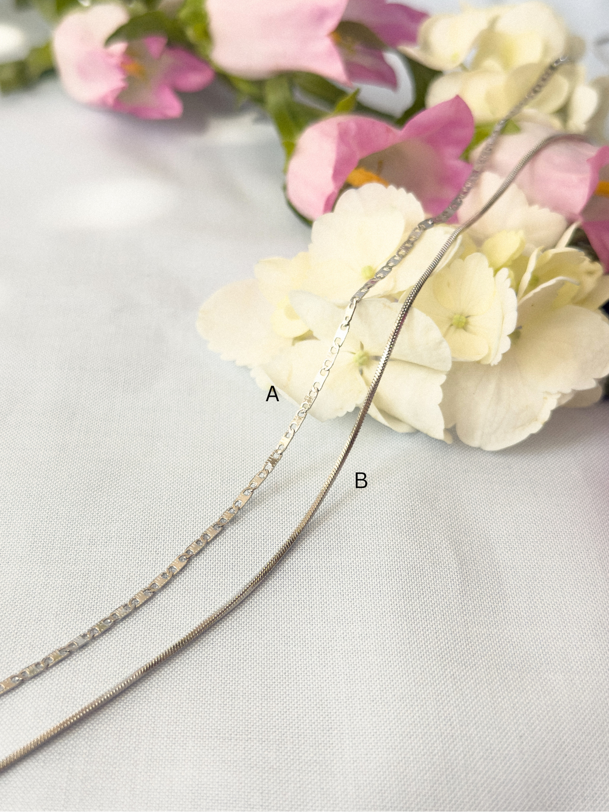 dainty silver chains