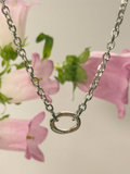 silver carabiner necklace