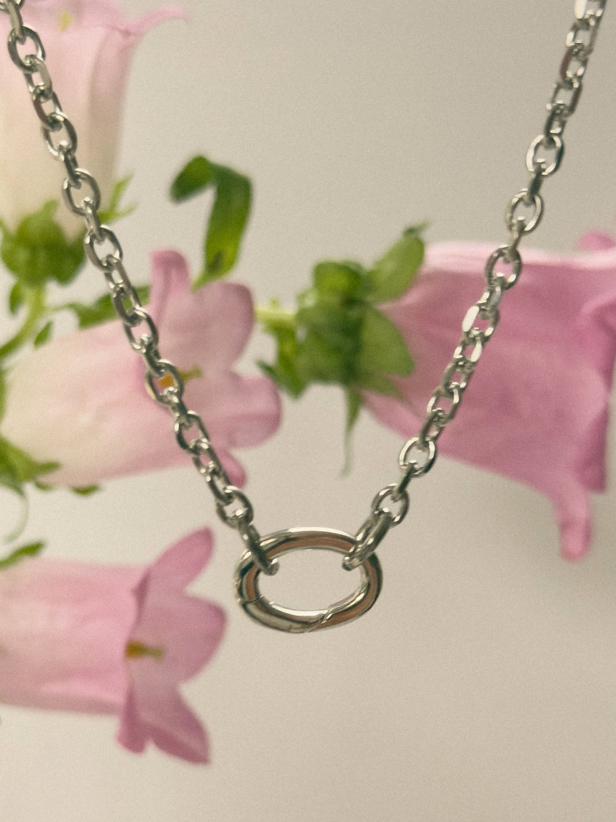 silver carabiner necklace