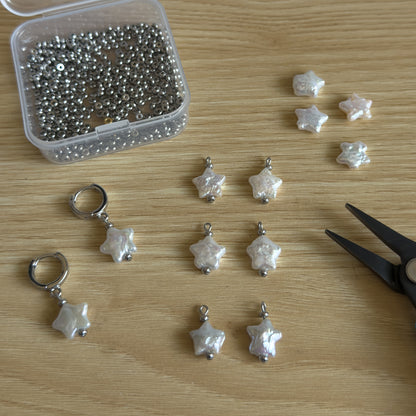 Starry Pearl Hoops