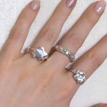 chunky star ring