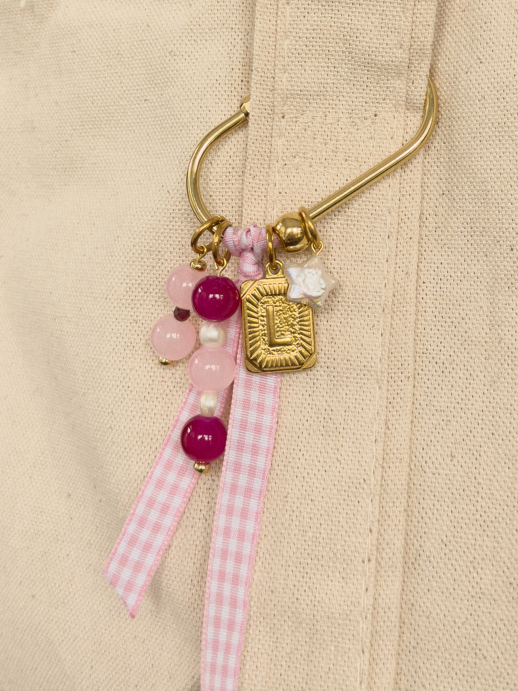 pink bag charm