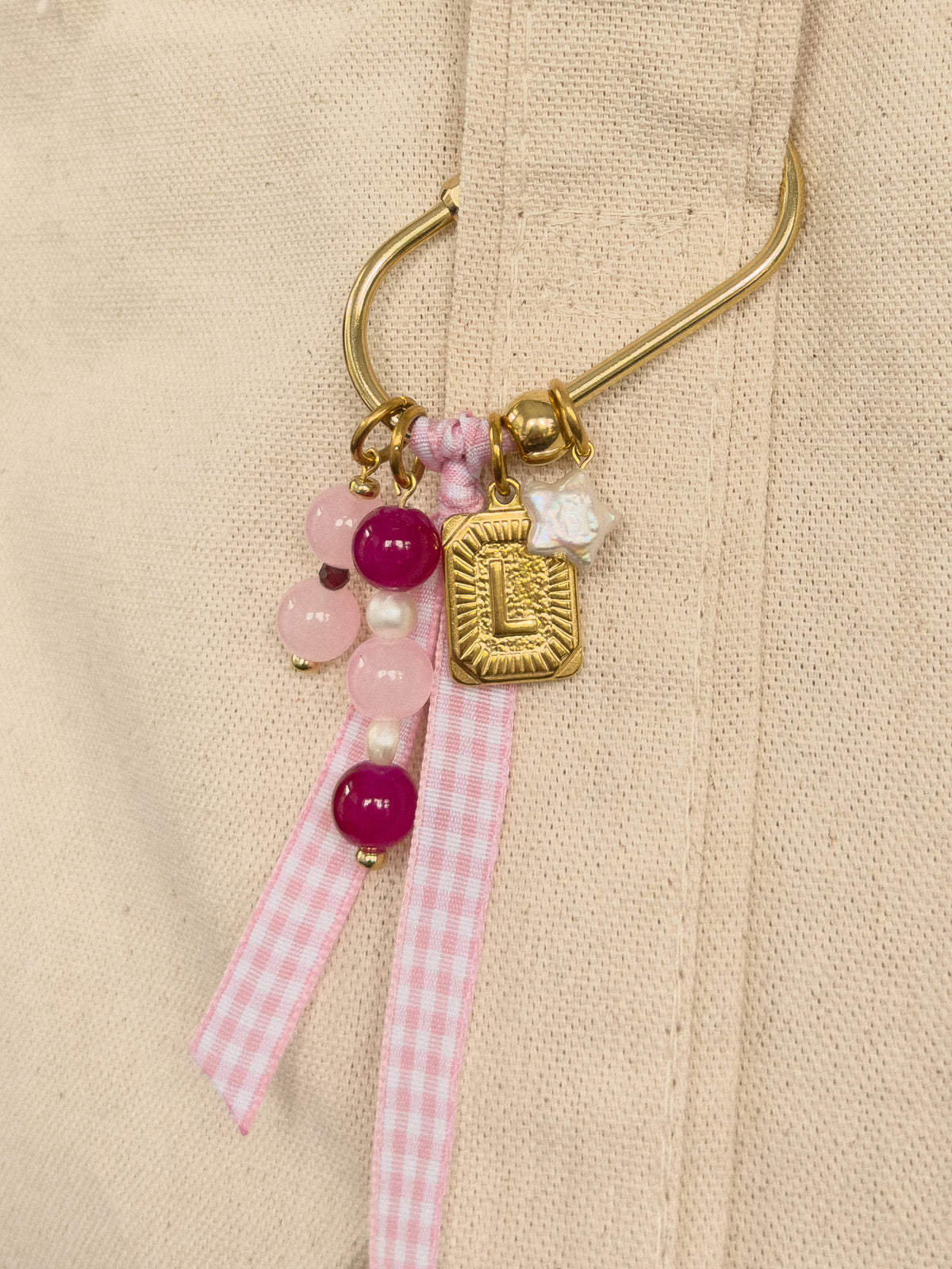 pink bag charm