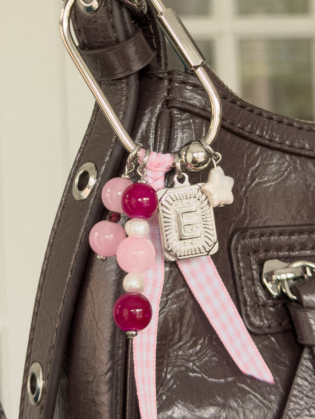 pink bag charm