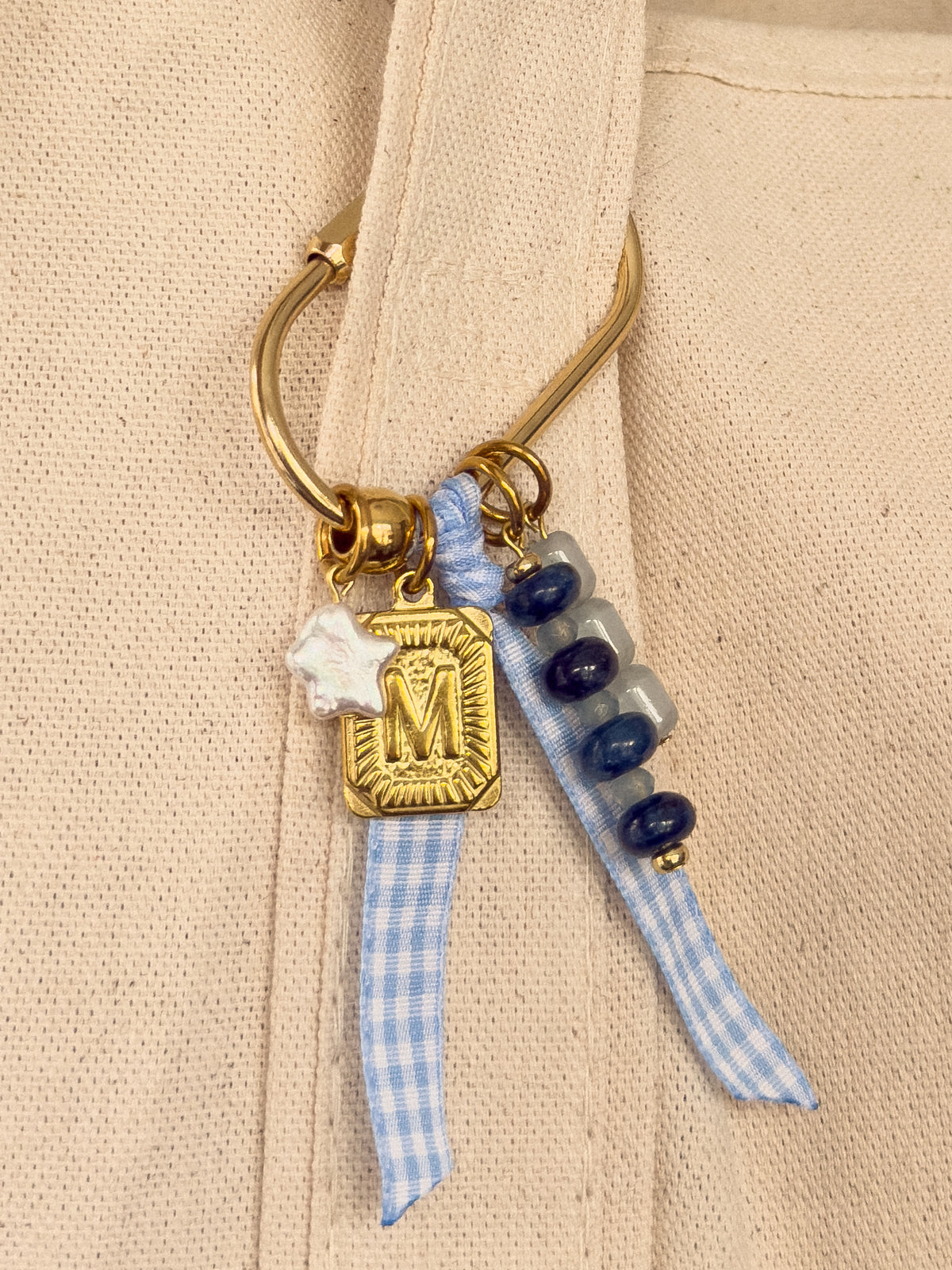 blue bag charm