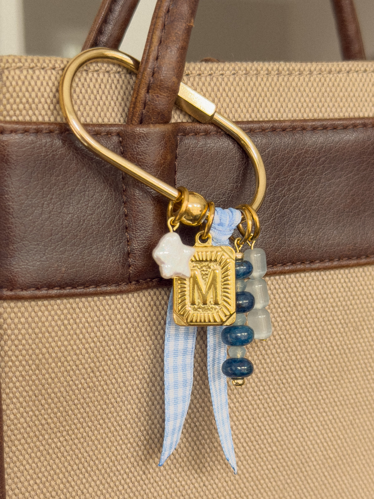 blue bag charm
