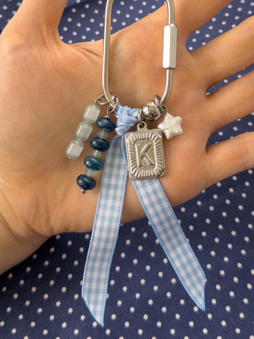 blue bag charm