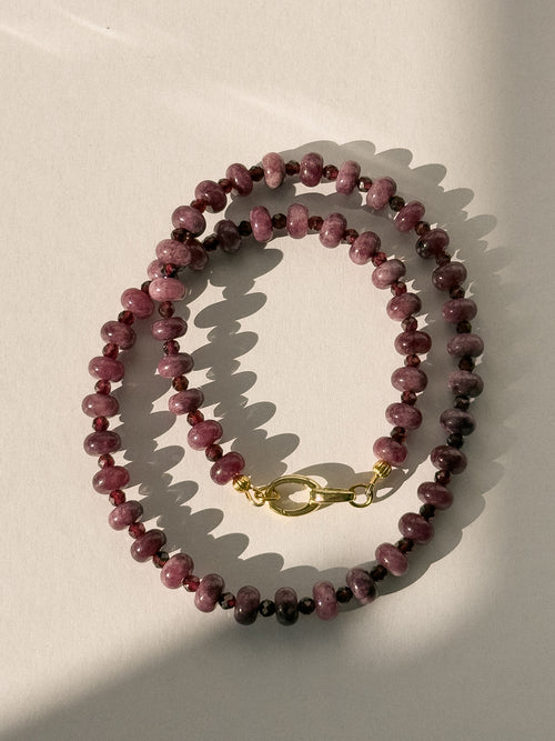 berry beaded necklace