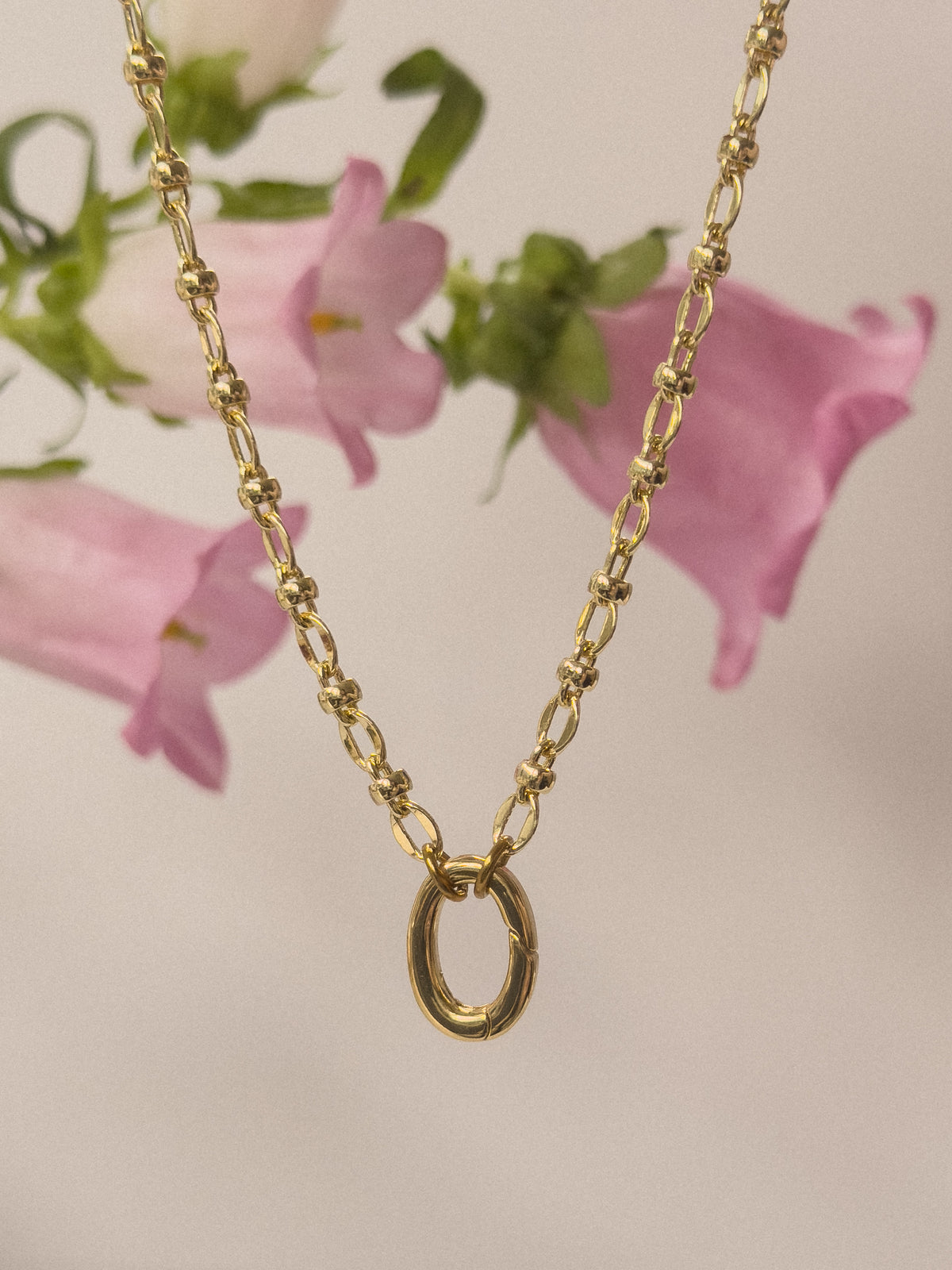 gold carabiner necklace