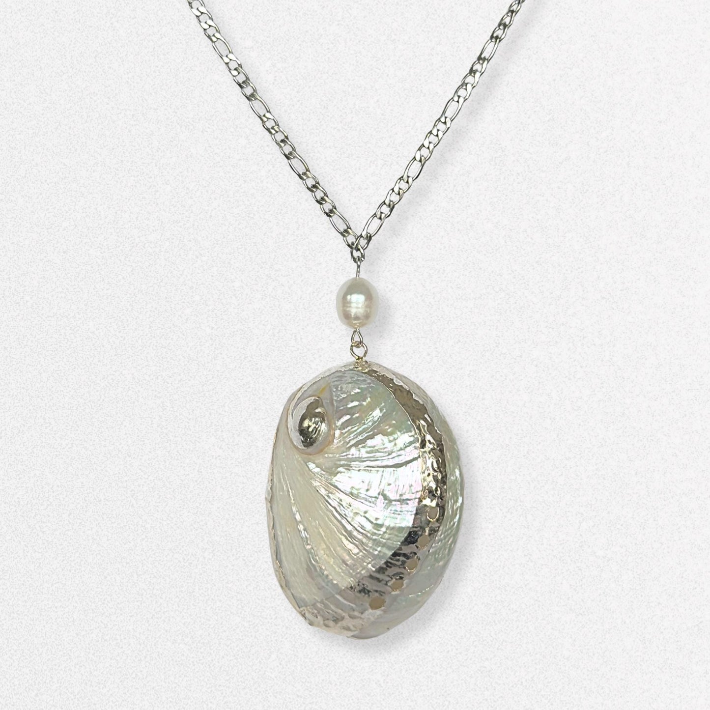 Silver Shell & Pearl Necklace - Dreamy Summer Siren Jewelry, Feminine Vacation Jewelry